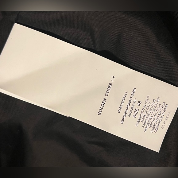 Golden Goose Bomber jacket in dark blue wool & leather sleeves - Picture 11 of 15